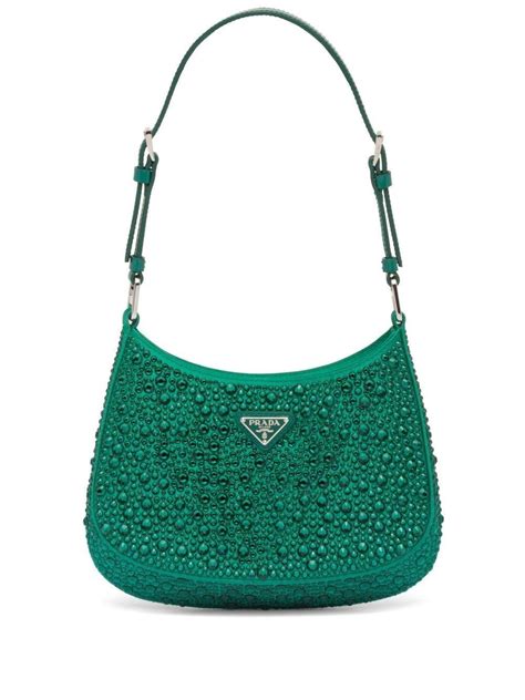 prada shoulder bag crystal|Prada embellished bag.